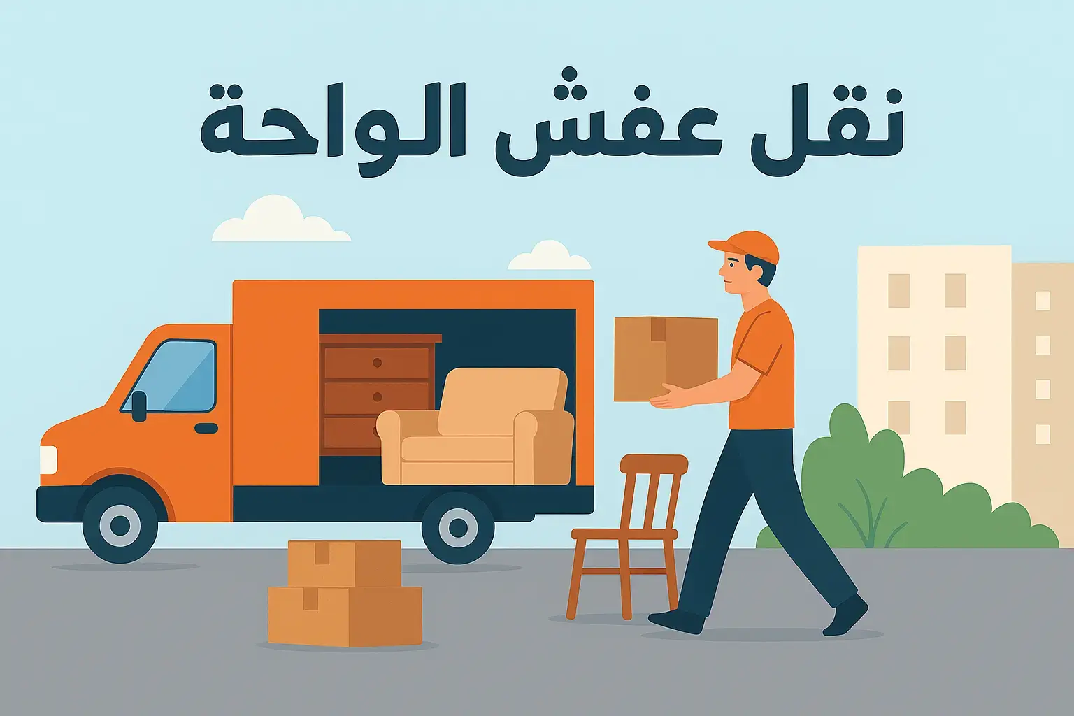 نقل عفش الواحة – خدمة سريعة وآمنة لنقل الأثاث